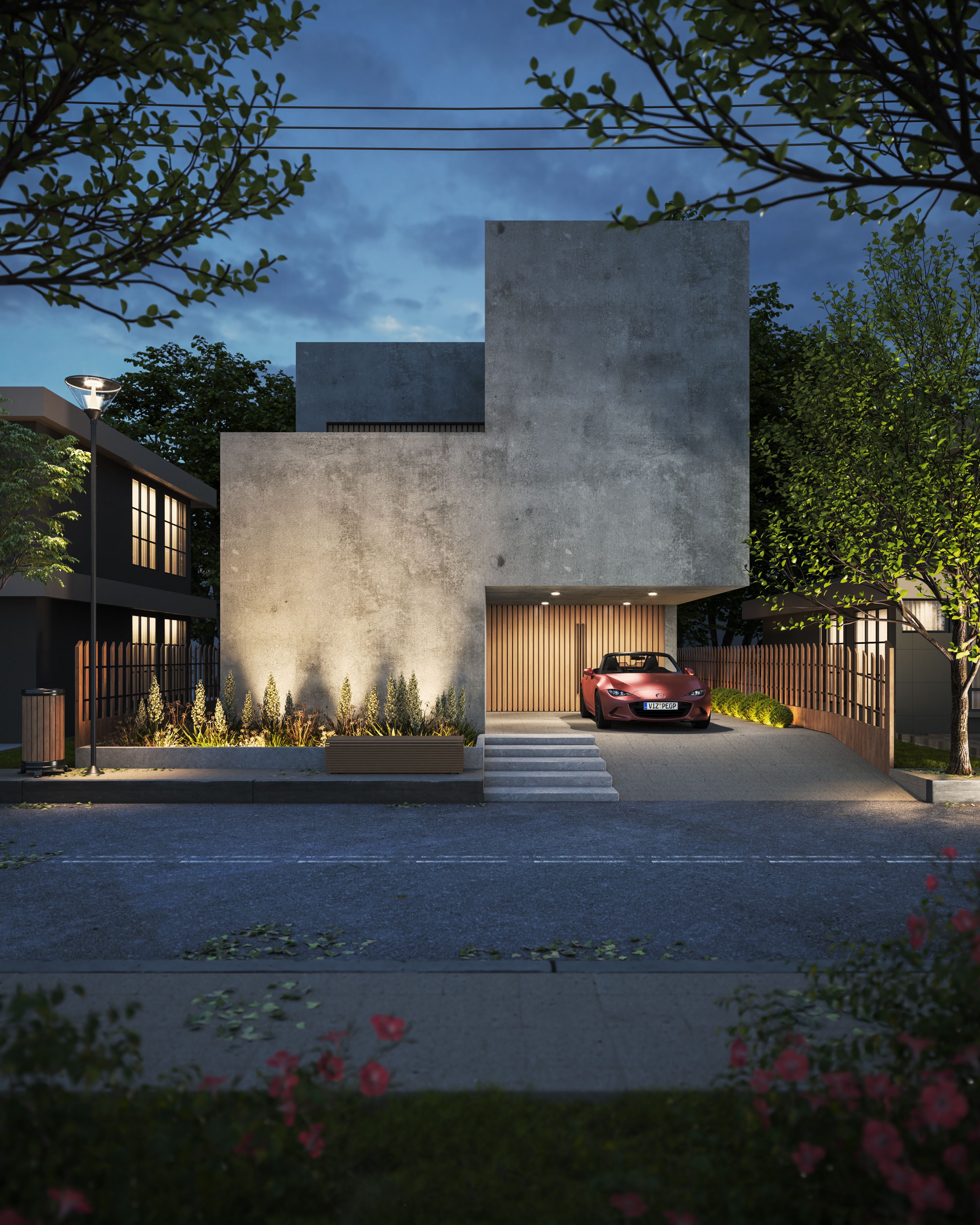 3D Front Elevation & Rendering
